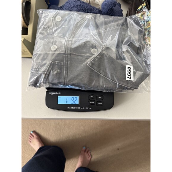 Risen Black Washed Jean Jacket Women's Size Medium Distressed - Picture 12 of 12